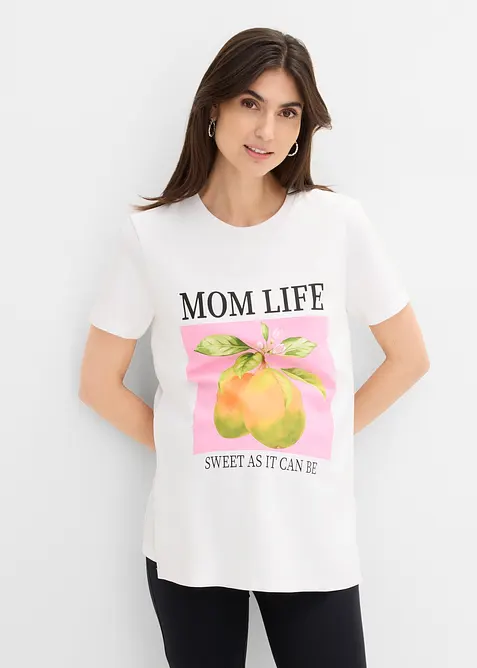 Mamma-/amningstopp i oversizemodell, ekologisk bomull, bonprix