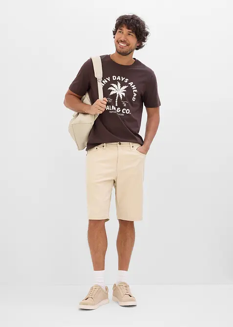 Stretchiga bermudas, klassisk passform, bonprix