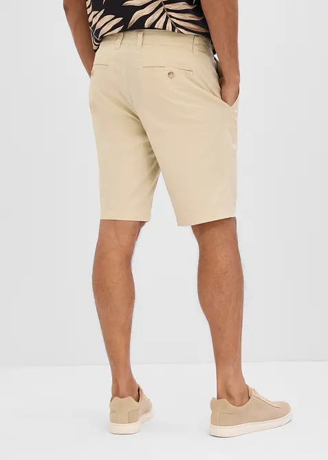 Stretchiga bermudas i chinosmodell (2-pack), normal passform, bonprix