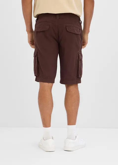 L&auml;tta jeansshorts med res&aring;rmidja, av f&auml;rgad denim, Relaxed Fit, bonprix