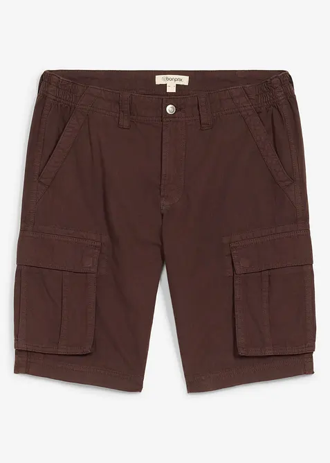 L&auml;tta jeansshorts med res&aring;rmidja, av f&auml;rgad denim, Relaxed Fit, bonprix