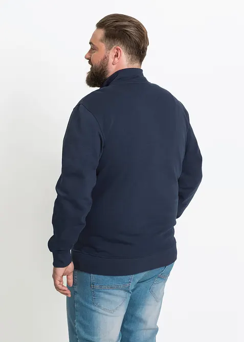 Sweatshirtjacka med st&aring;krage, bonprix