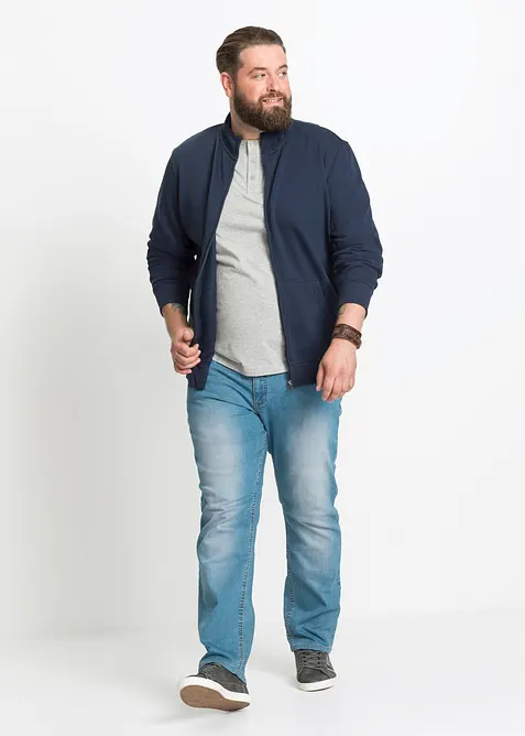 Sweatshirtjacka med st&aring;krage, bonprix