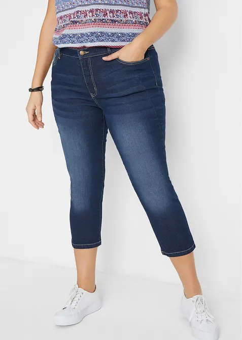 Slim Fit Ultra Soft Jeans, 7/8-l&auml;ngd, bonprix