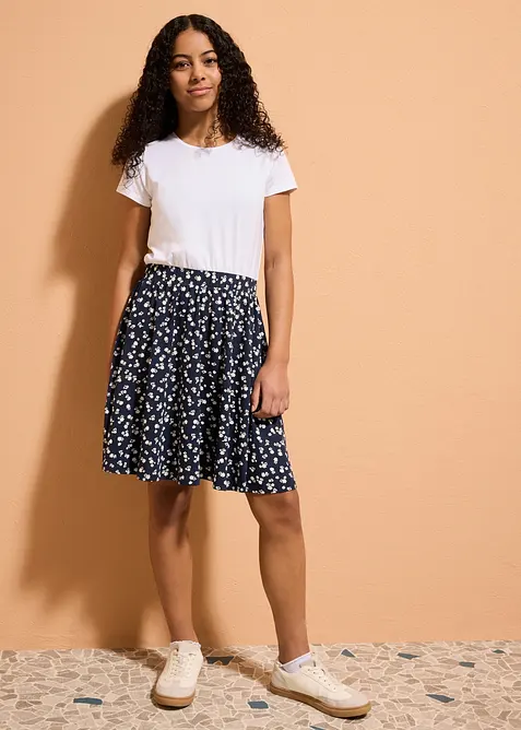 Jerseykl&auml;nning av elastisk bomullsmix, bonprix