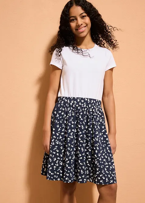 Jerseykl&auml;nning av elastisk bomullsmix, bonprix