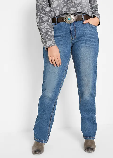Straight Jeans Mid Waist, Stretch, bonprix