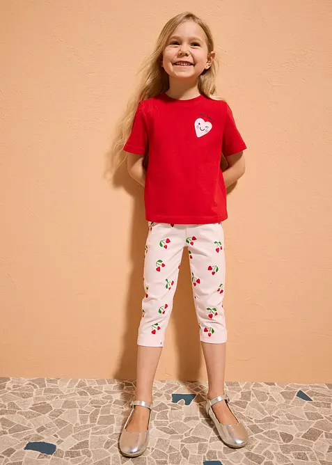 Caprileggings med ekologisk bomull och stretch (3-pack), bonprix