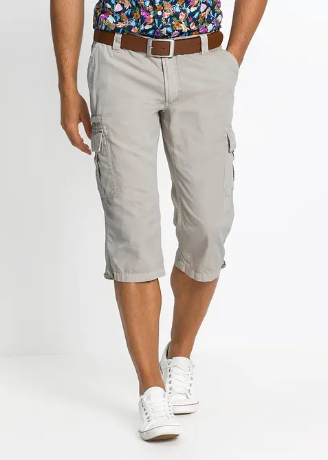 L&aring;nga cargoshorts av ren bomull, normal passform, bonprix