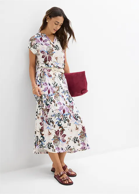 Kjol med mjuk viskos, bonprix