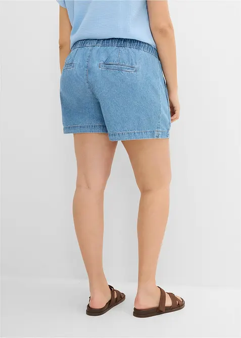 Jeansshorts Mid Waist, med bekv&auml;m midja, bonprix