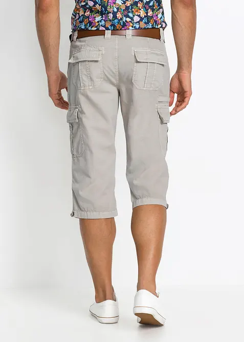 L&aring;nga cargoshorts av ren bomull, normal passform, bonprix
