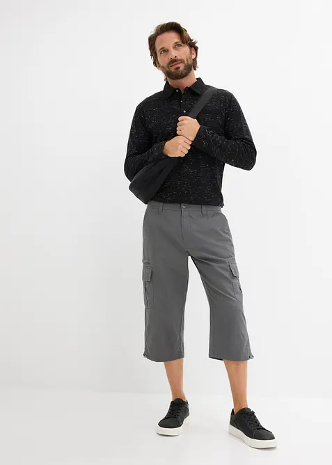 L&aring;nga cargoshorts av ren bomull, normal passform, bonprix