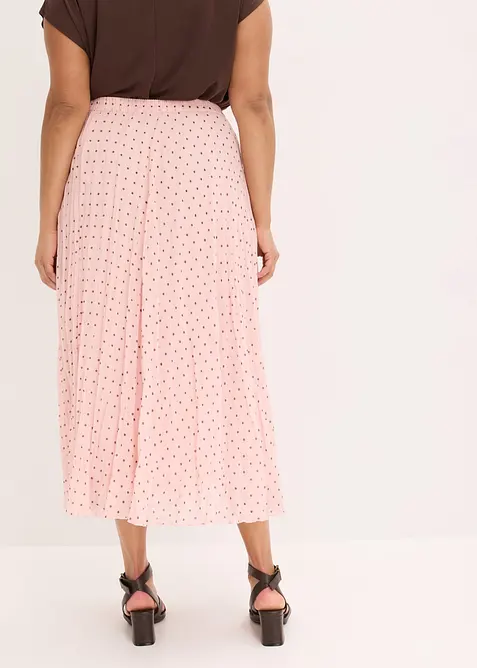 Chiffongkjol i krinklat material, bonprix