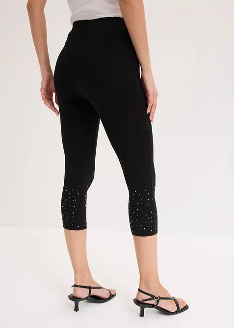 Caprileggings av bomullsmix, bonprix