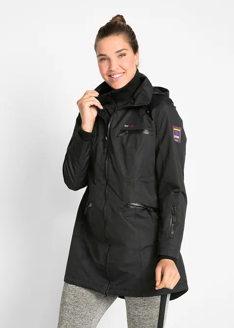Vattent&auml;t funktionskappa med huva och 2-i-1-look, bonprix