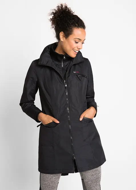 Vattent&auml;t funktionskappa med huva och 2-i-1-look, bonprix