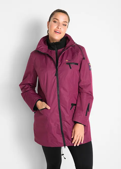 Vattent&auml;t funktionskappa med huva och 2-i-1-look, bonprix