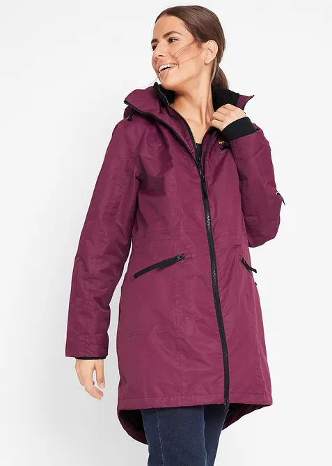Vattent&auml;t funktionskappa med huva och 2-i-1-look, bonprix