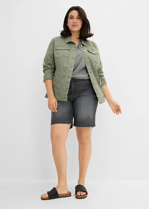 Jeansshorts med Mid Waist, bonprix