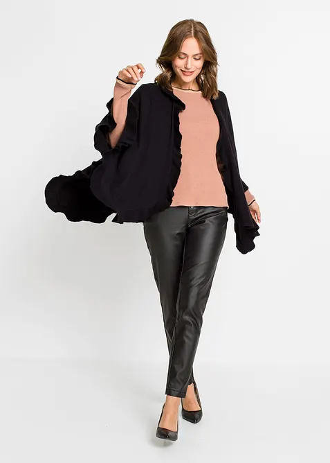 Poncho med kashmirandel, bonprix