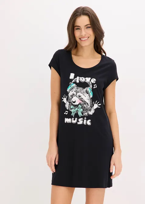 Kort nattlinne av ekologisk bomull, bonprix