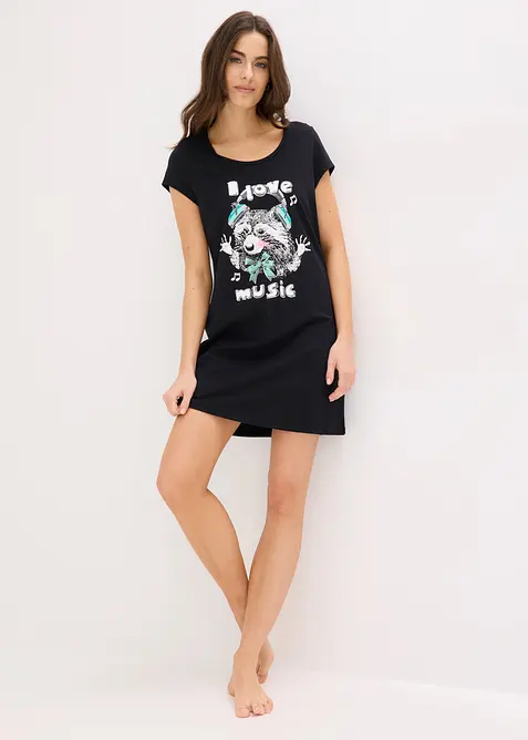 Kort nattlinne av ekologisk bomull, bonprix