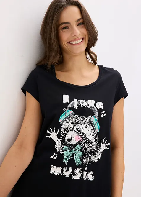 Kort nattlinne av ekologisk bomull, bonprix