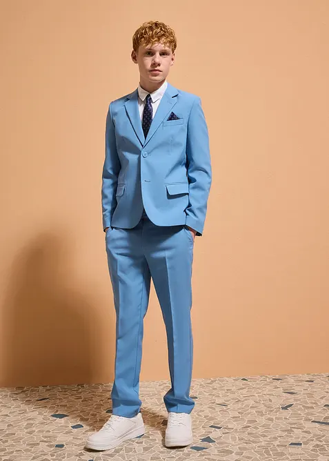 Kostym (4 delar) med skjorta och slips, bonprix