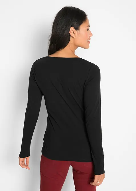 Figurn&auml;ra topp med l&aring;nga &auml;rmar, bonprix