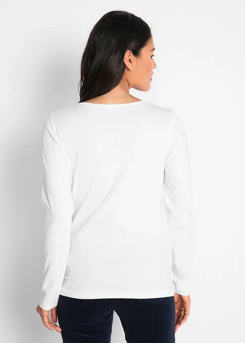 Figurn&auml;ra topp med l&aring;nga &auml;rmar, bonprix
