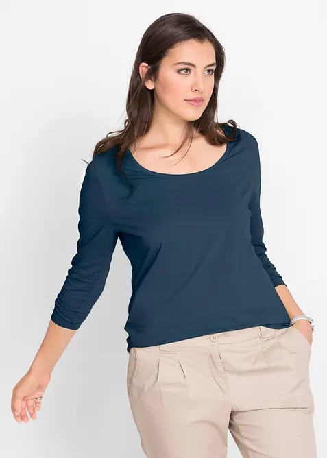 Figurn&auml;ra topp med l&aring;nga &auml;rmar, bonprix