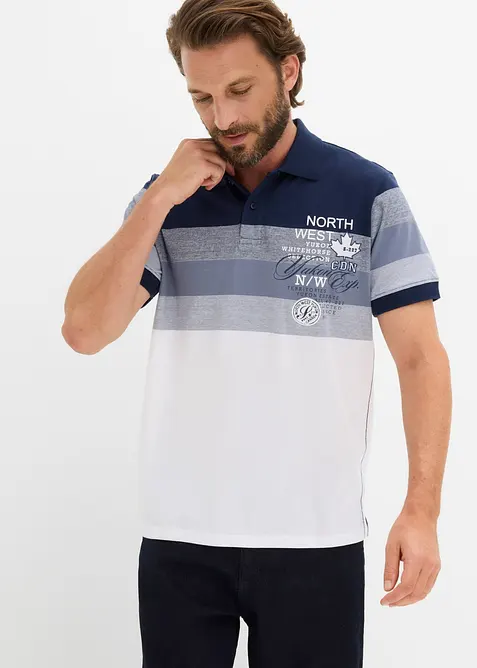 Kort&auml;rmad pik&eacute;tr&ouml;ja i bomullsjersey, bonprix