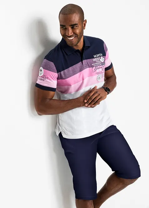 Kort&auml;rmad pik&eacute;tr&ouml;ja i bomullsjersey, bonprix