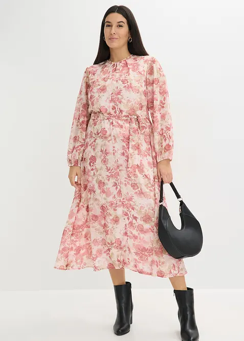 Chiffongkl&auml;nning med knytband (2 delar), bonprix