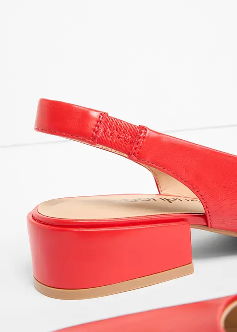 Slingbackpumps med l&aring;g blockklack, bonprix