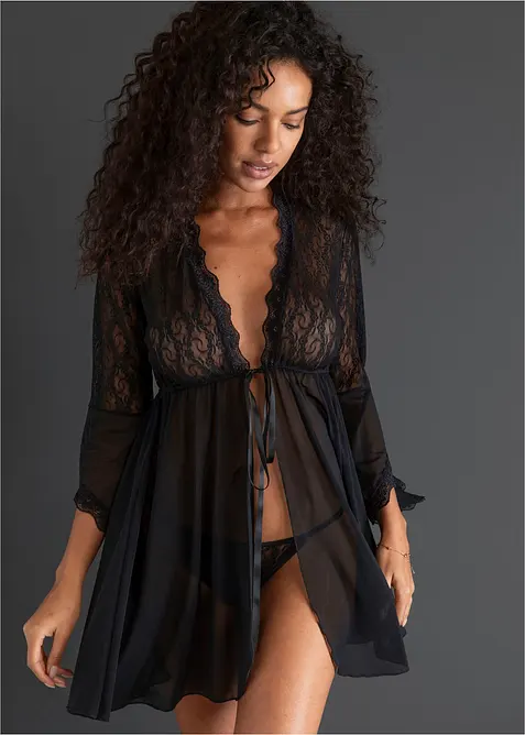 Kimono och stringtrosa (2 delar), bonprix