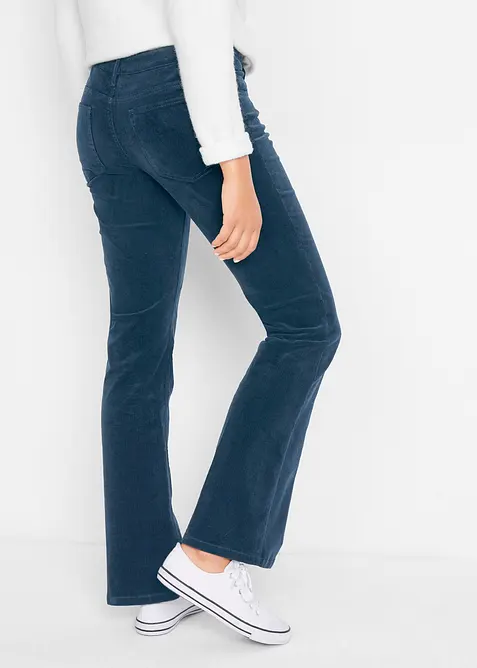 Stretchig manchesterbyxa, bootcut, bonprix