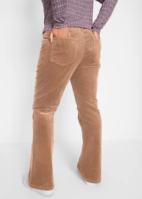 Stretchig manchesterbyxa, bootcut, bonprix