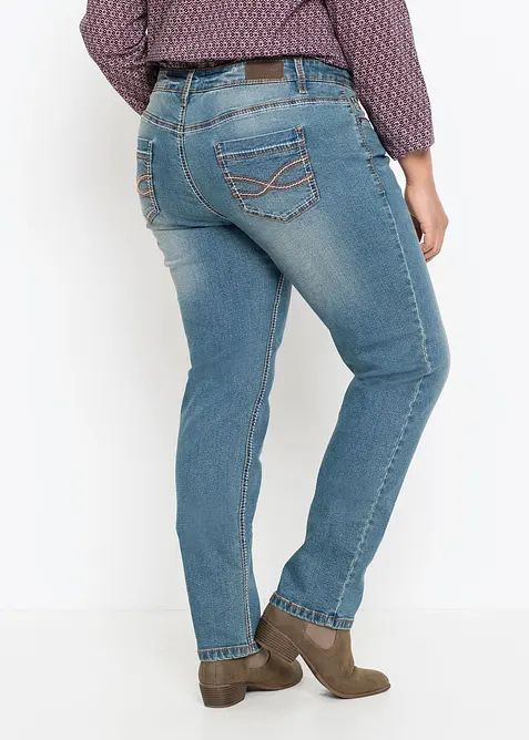 Straight jeans Mid Waist, Stretch, bonprix