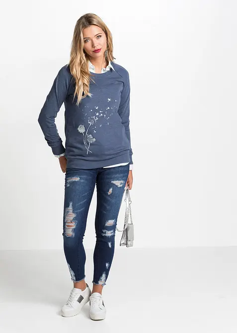 Sweatshirt i bomullsmix, bonprix