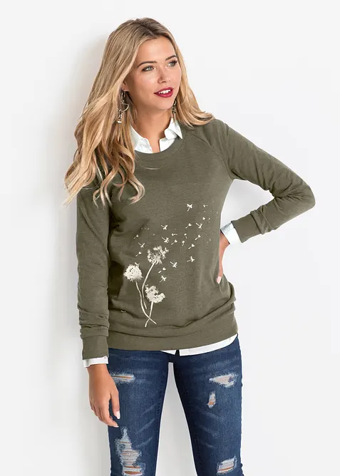 Sweatshirt i bomullsmix, bonprix