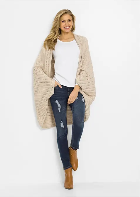 Finstickad poncho, bonprix
