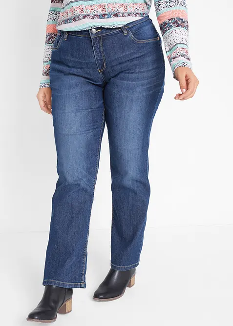 Straight Jeans Mid Waist, Stretch, bonprix