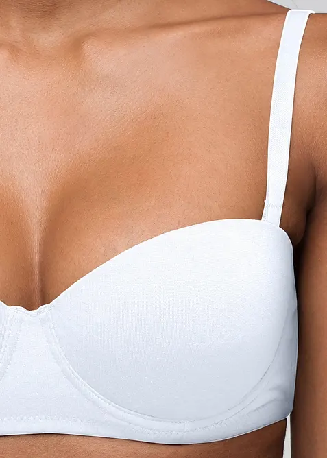 Multiway-BH med bygel (2-pack), med ekologisk bomull, bonprix