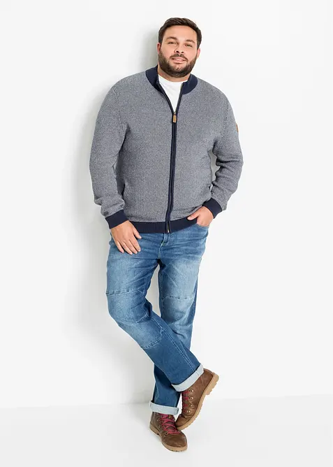 Grovstickad cardigan i bomull, bonprix