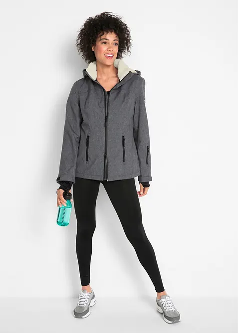 Vattent&auml;t funktionsjacka med teddyp&auml;ls, bonprix