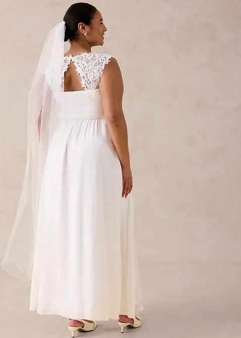 L&aring;ng aftonkl&auml;nning med spets, bonprix