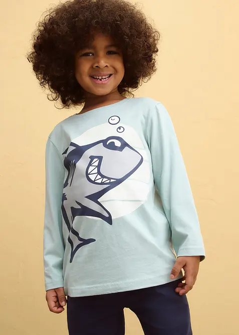 L&aring;ng&auml;rmad T-shirt i ekologisk bomull (2-pack), bonprix