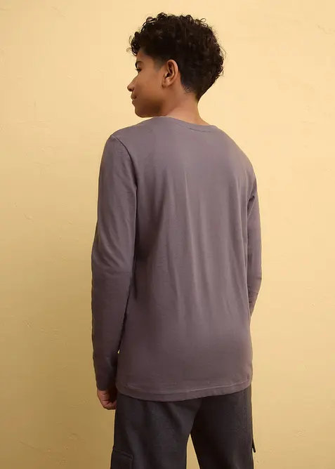 L&aring;ng&auml;rmad T-shirt i ekologisk bomull, bonprix